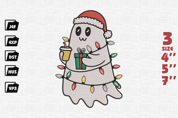 Boo Christmas Embroidery