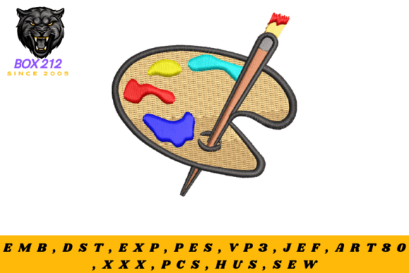 Colorful Palette Embroidery Design