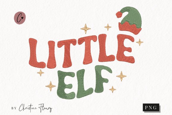 Faux Embroidery Little Elf PNG