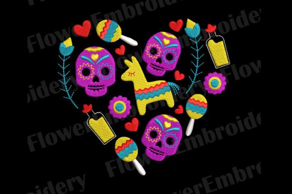 Otomi Embroidery Design Mexican Design
