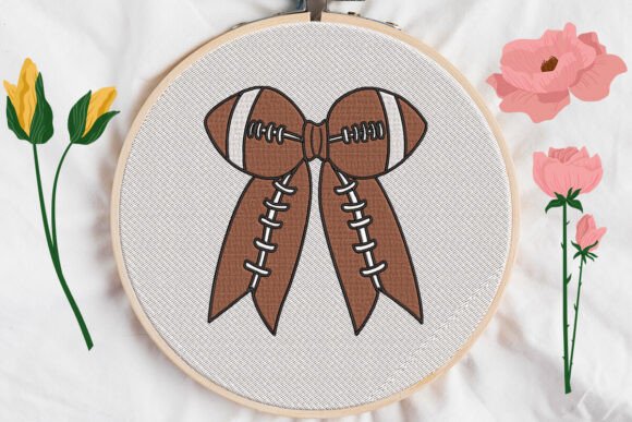 Rugby Bow Embroidery