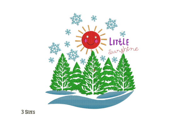 Snow Sunshine Machine Embroidery Design