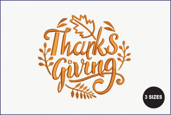 Thanksgiving Embroidery Design