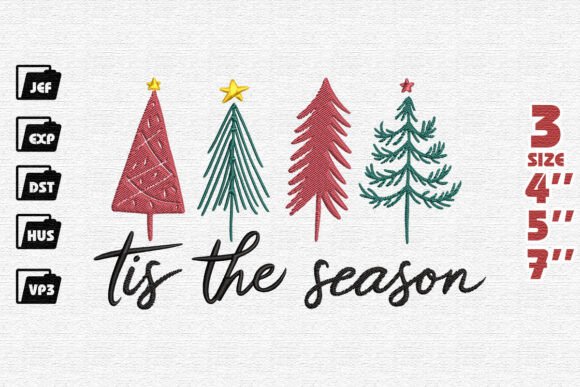 Tis the Season Christmas Embroidery